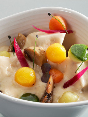 Blanquette de veau tradition et ses éclats de champignons