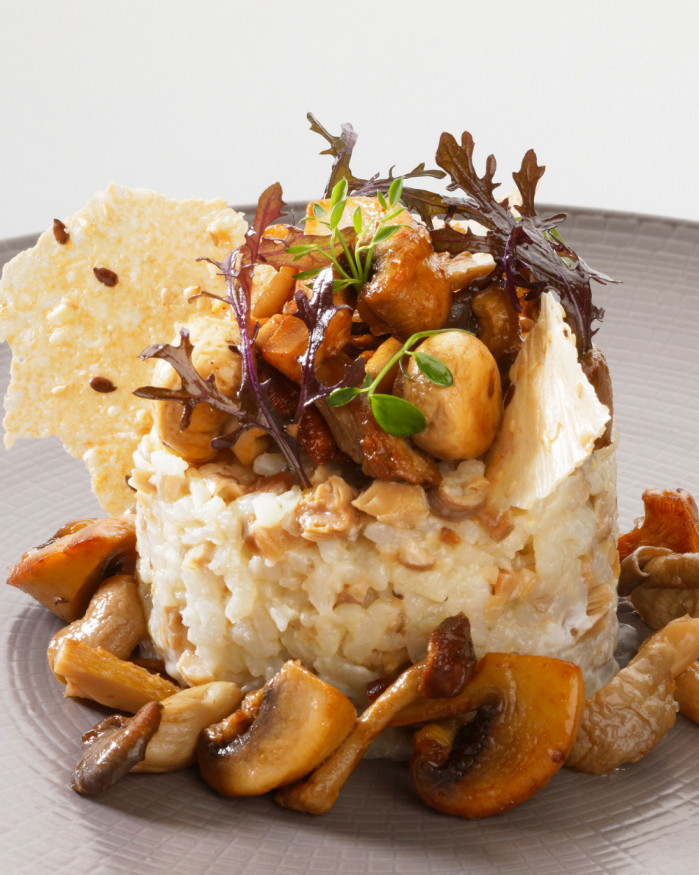 Risotto crémeux aux saveurs des bois