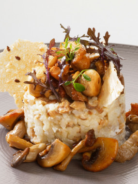 Risotto crémeux aux saveurs des bois