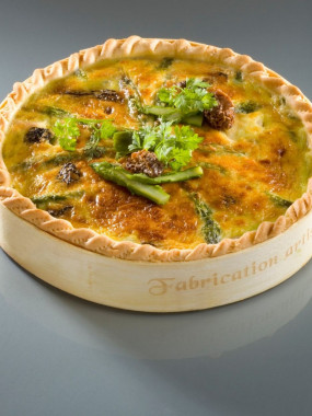 Tarte volaille, asperges vertes et morilles 6 personnes