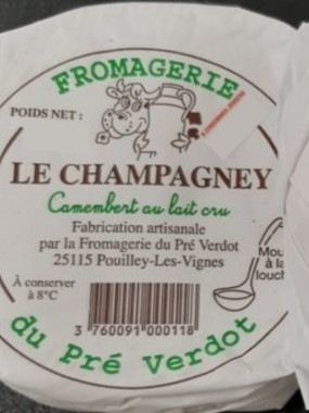 Le Champagney, camembert au lait cru
