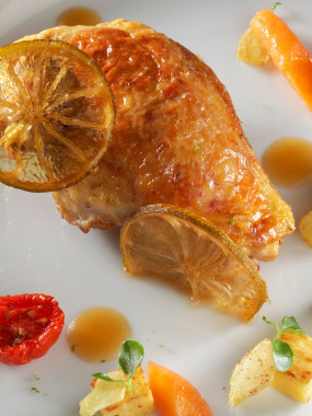 Tajine de poulet au citron et gingembre