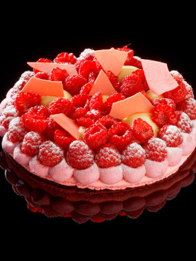 Macaron Framboise Ispahan (forme ronde) 4/6 pers