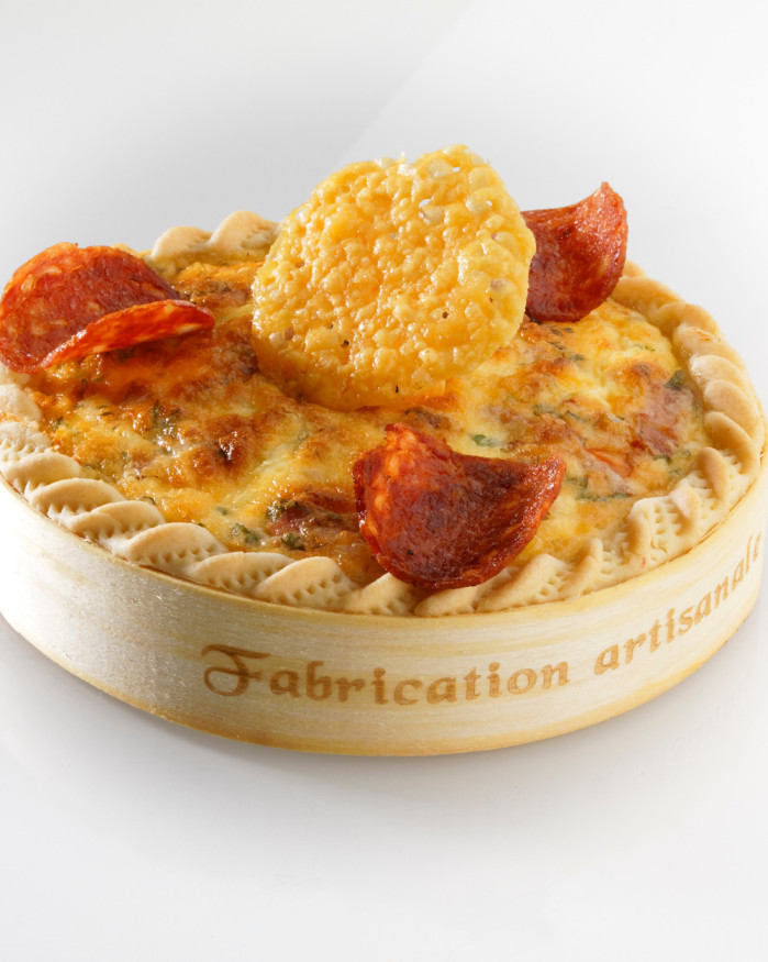 Quiche lorraine aux éclats de Morteau 6 personnes