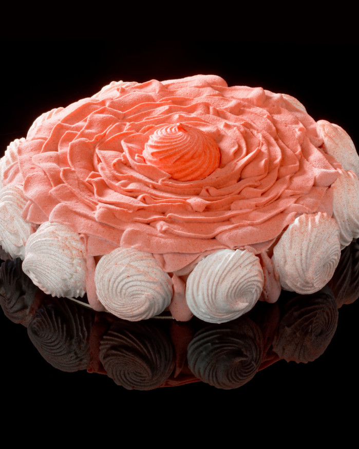 Vacherin vanille framboise 6 pers (dessert glacé)