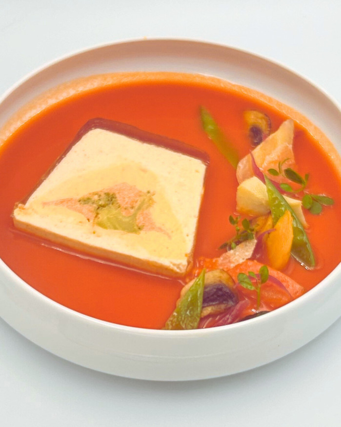 Terrine du jardinier et son coulis de tomate