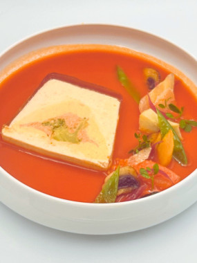 Terrine du jardinier et son coulis de tomate