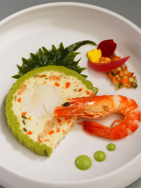 Terrine de cabillaud fondante et sa garniture