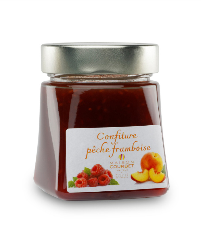 Confiture pêche framboise