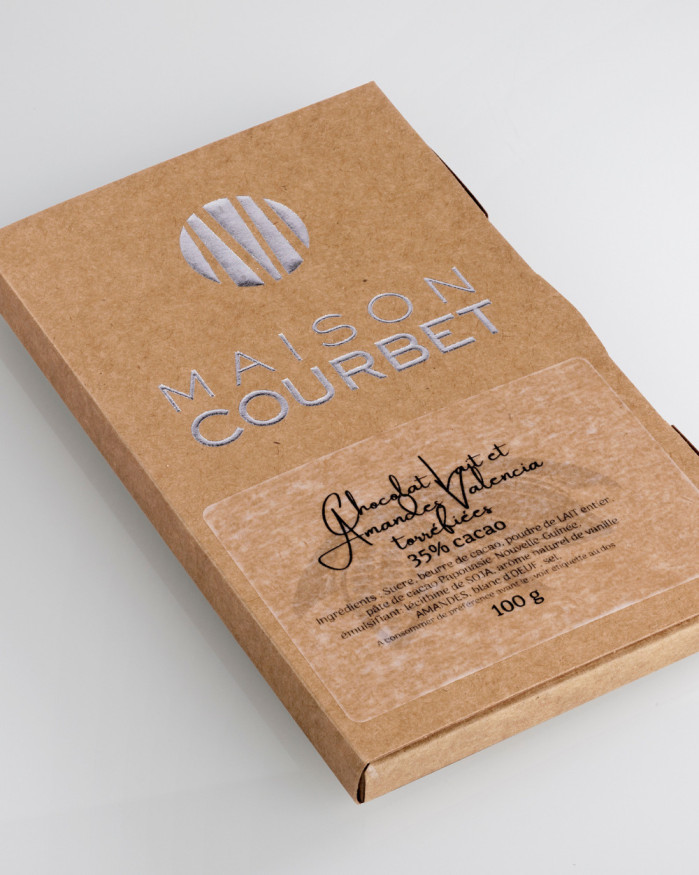 Chocolat lait et amandes Valencia torréfiées