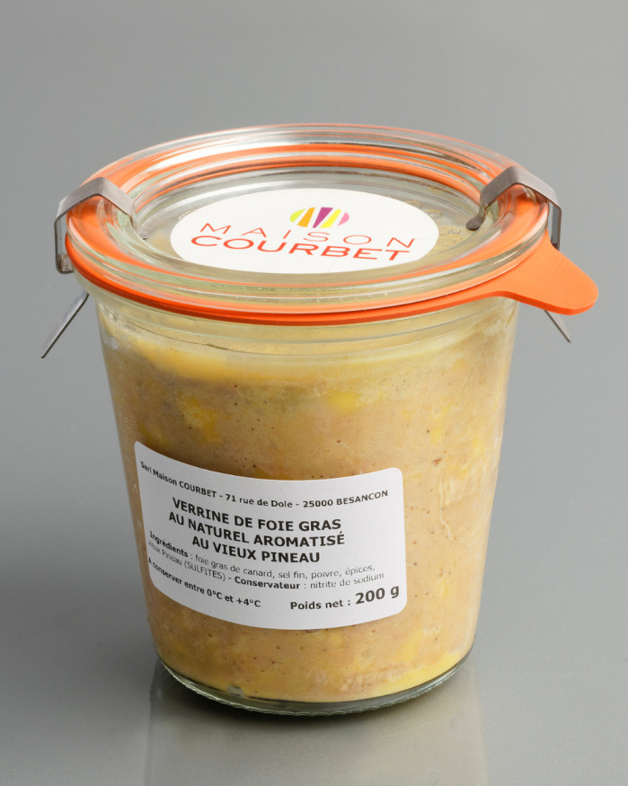 Verrine de foie gras au naturel au vieux Pineau (200 g )