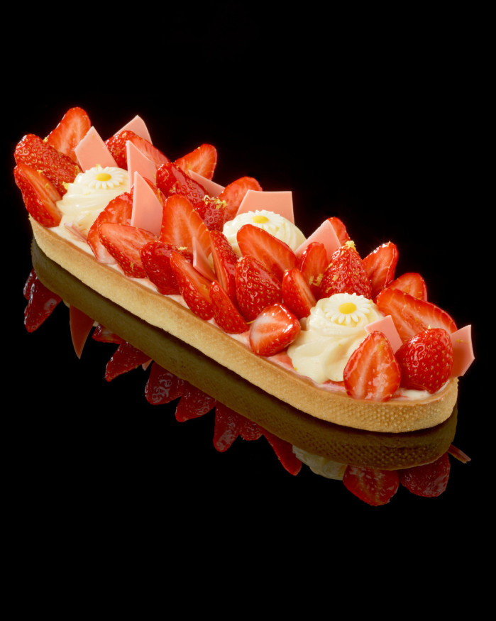 Tarte fraise vanille 4/6 pers (disponible de mai à août)