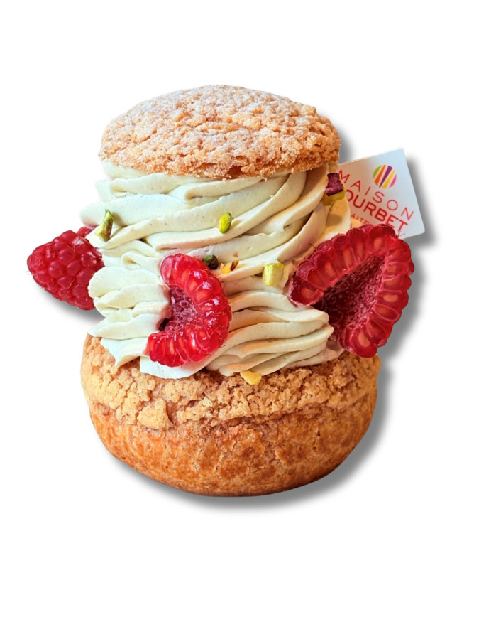 Chou pistache framboise individuel