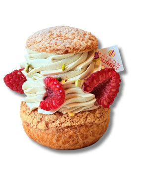 Chou pistache framboise individuel
