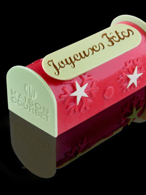 Bûche glacée framboise nougat - 6 pers