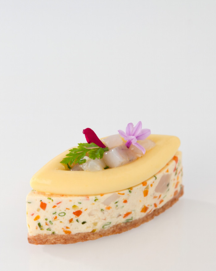 Calisson sandre et Saint-Jacques aux essences de mandarine