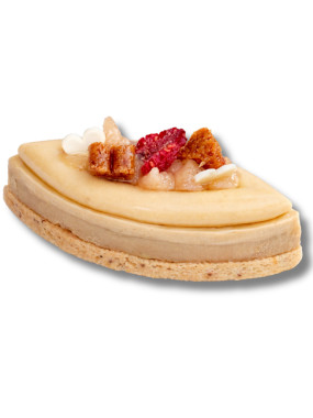 Calisson de foie gras fondant, poire confite et pain d'épices