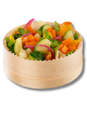 Polenta, patates douces et éclats de légumes - Plat végétarien