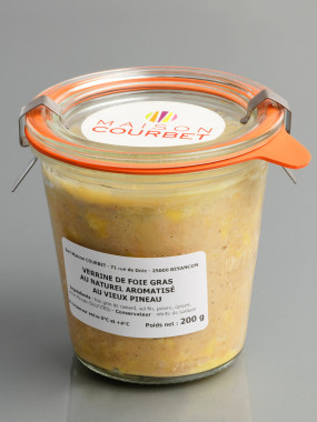 Verrine de foie gras au naturel au vieux Pineau (200 g )