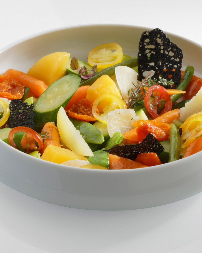 Poêlée de légumes du moment infusée à l'huile de romarin